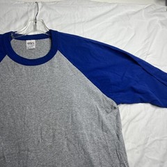Shaka Active Baseball Shirt Mens XL Blue Heather Gray 3/4 Sleeve Blank
