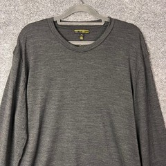 Icebreaker Long Sleeve Shirt Mens XL Gray Merino Wool Base Layer Top