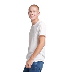 Mens Cotton Performance Short Sleeve T-Shirt T Shirt, White, Large US