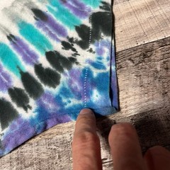 Crystal Shirt XL Tie Dye Vintage AOP Liquid Blue Gemstone Rainbow Test Print