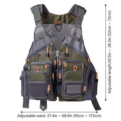 BASSDASH Strap Fishing Vest Adjustable for Men and Women, for Fly Bass Fishin…