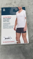 TOMMY JOHN 2 PACK STAY TUCKED V-NECK T-SHIRTS MEN’S SIZE M BRAND NEW IN BOX 🔥🔥