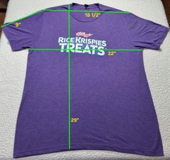 Kellogs Rice Krispies Treats T-Shirt Purple Mens SZ: L District Perfect Tri