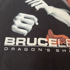 Vintage 90s Bruce Lee Dragon’s Shadow Black T-Shirt Promo Karate Kid Tee Size L