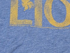 Vintage 2000s Y2K Detroit Lions Retro 40s 50s Logo Blue Graphic M T-Shirt 2009