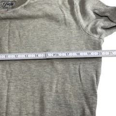 Jachs Mens Thermal Shirt Gray Waffle Knit Long Sleeve Size L Casual Layering