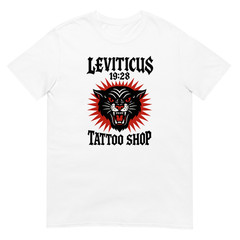 Leviticus Tattoo Shop, Biblical Ink Master, Historial Art, Printed T-Shirt