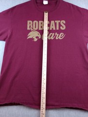 Texas State University Bobcats T Shirt Adults XL Maroon Bobcats Care