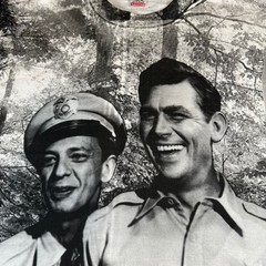 Vintage 90s Andy Griffith Show T-Shirt Mens XL Grey All Over Print 1992 USA Rare