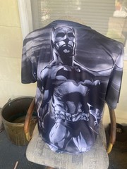 Men’s Batman Stretch T-Shirt Black Sz XLarge DC Comics Batman Full Print Graphic