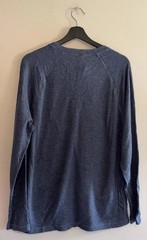 Faherty Cloud Cotton Henley Shirt Mens XL Blue Long Sleeve Tagless Tee Jersey