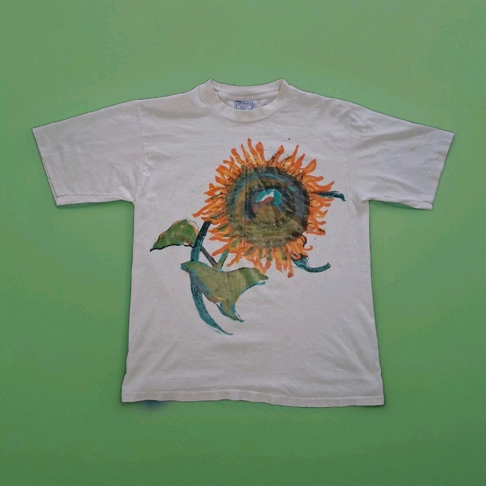 VTG 1994 Grunt Artist Sunflower All Sport T-Shirt Single Stitch 90s Art – Large