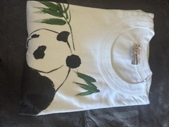 Vintage Golden Wheel Panda Graphic Tee Adult Size 42 Nature 70s 80s China