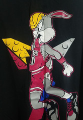 Bobby Fresh Bugs Bunny Jordan Men’s XXL Black TShirt NBA Hip Hop