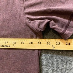 Public Rec T-Shirt Mens L V-Neck Short Sleeve Heather Burgundy Pima Tencel