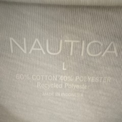 Nautica Women’s White Logo Crew Neck Short Sleeve Regular Fit T-Shirt Size L