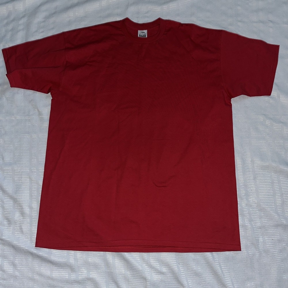 1 PC PRO CLUB SS HEAVY-WEIGHT T-SHIRT (4XLT) Red New Crew Neck Bin A1/4
