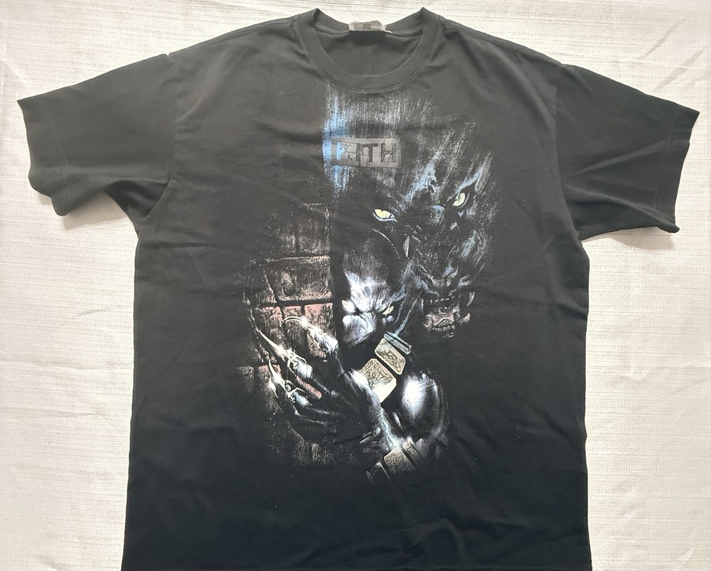 Kith x Marvel vs Capcom Black Panther Vintage Tee Black Size Medium