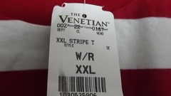 new The Venetian Las Vegas XXL Red Striped tshrt plus size