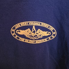 USS West Virginia T-Shirt SSBN-736 Navy Submarine The Silent Service Blue 2XL