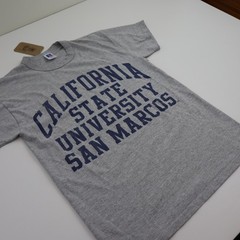 Vintage Russell Cal State San Marcos T Shirt Mens Small Gray USA Made California