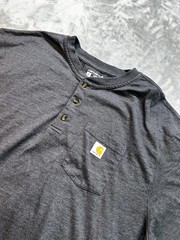 Carhartt Mens 3XL Short Sleeve Henley Loose Fit Work Wear 1 Pocket Construction