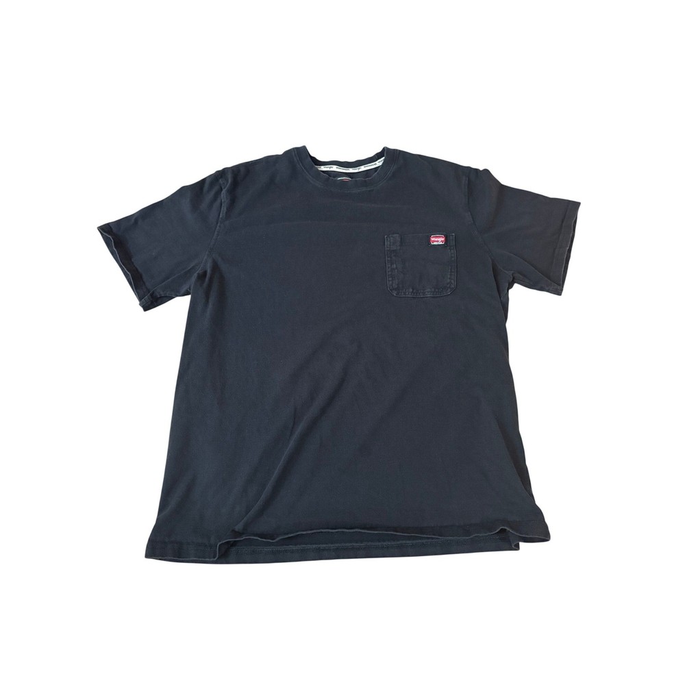Wrangler Workwear Mens XL Black Short Sleeve Pocket T-Shirt Cotton Tee