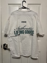 Gymshark Men’s White Graphic Print Crew Neck Short Sleeve T-Shirt Size XL