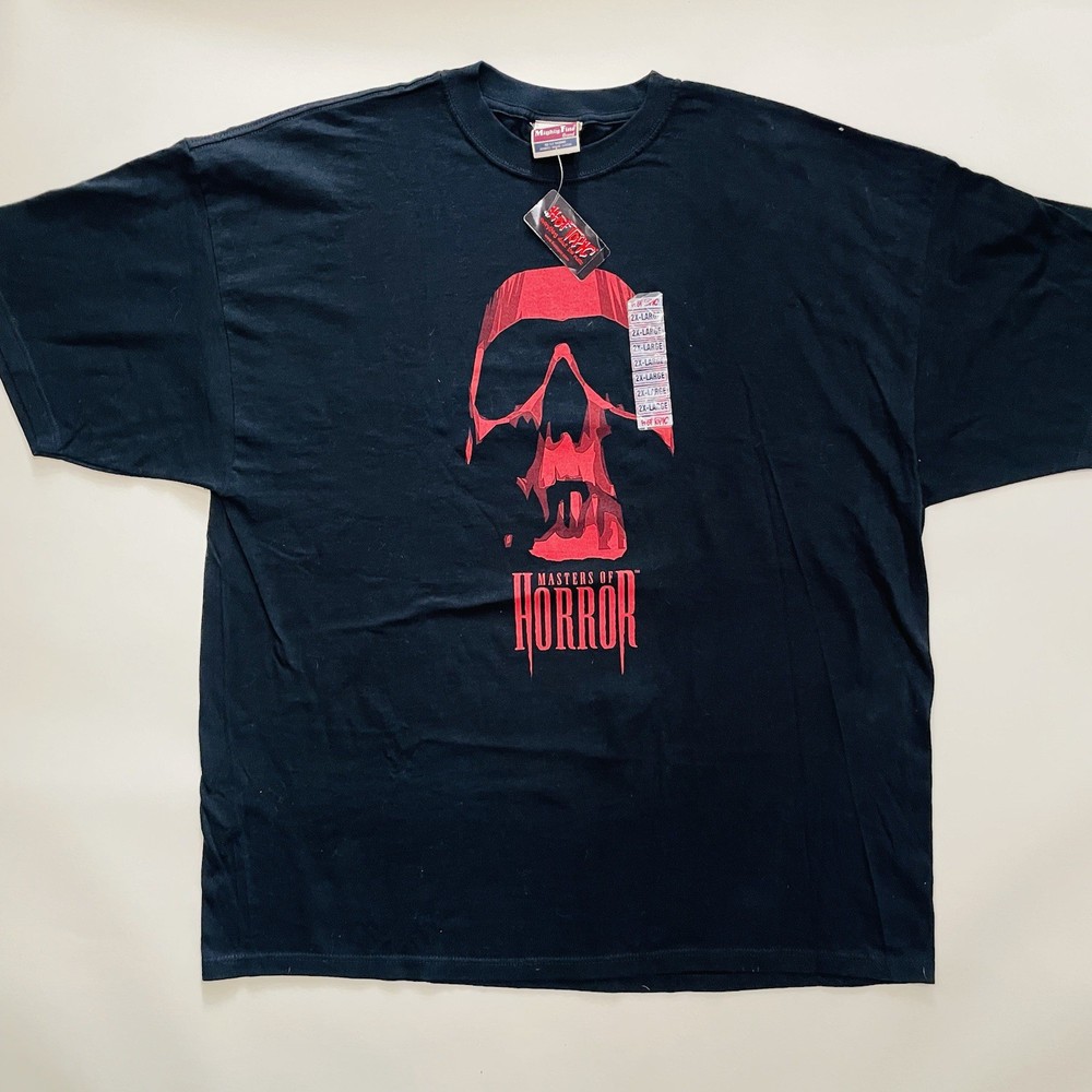 2005 “Masters of Horror” John Carpenter TV Promo T-Shirt Y2K Black Size XXL NEW