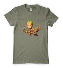 Groot Vs Wolverine Mashup Superhero Movie Personalised Unisex Adult T Shirt