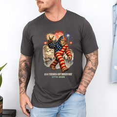 Patriotic Bigfoot Firework 1776 2026 Gifts for Men Women T-Shirt