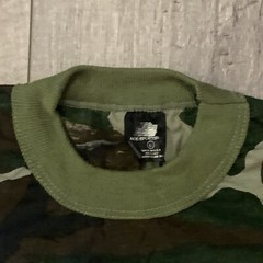 VINTAGE Ace Sportswear Camo T Shirt Short Sleeve Hunting Single Stitch Pocket L