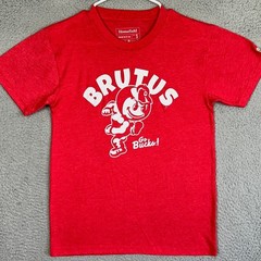 Ohio State Buckeyes Homefield T-Shirt Mens Small Red Brutus The Buckeye Crewneck