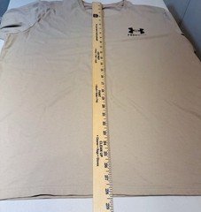 Under Armour Men Size XL UA Freedom Flag Tan T Shirt EUC