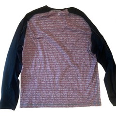 Lululemon Surge Warm Crew Raven Stripe Cranberry Heathered Black XXL