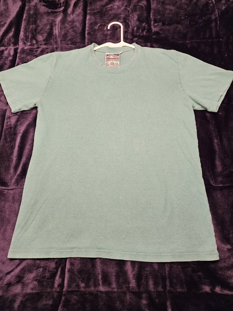 Jungmaven Hemp Organic Cotton T-Shirt Size M Green Made in USA 19×27