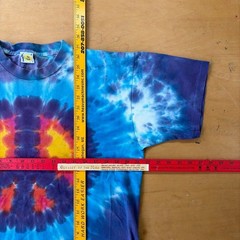 Vintage Sundog 90s Single Stitch Tie Dye Peace Sign T Shirt Hippie Bohemian AOP