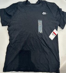 NWT Nike Mens Sportswear Club T-Shirt in Black/White LARGE AR4997-013