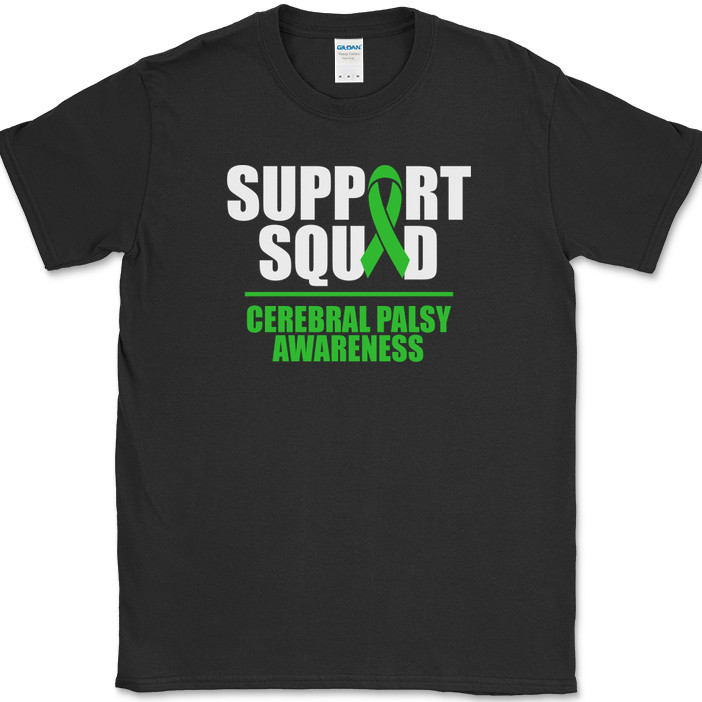 SUPPORT SQUAD Cerebral Palsy Awareness T-Shirt Fund Raiser Group Tee
