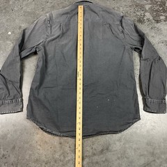 Hudson Shirt Mens Large Gray Full Zip Sun Fade Vintage USA Preowned