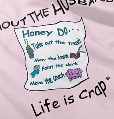 Life is Crap Funny Single Divorced Break Up Womens Graphic Crewneck T Shirt Tee