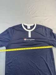 Champion Men’s Classic Jersey Script Logo Navy Blue White Size Medium VINTAGE