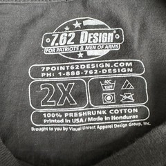 7.62 Design Shirt Mens 2XL Gray DOUBLE TAP Maximum Strength RX Military