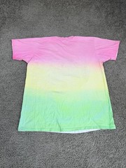 Vintage St Martin WI Shirt Mens Large Multicolor Neon Palm Trees Gradient 80s
