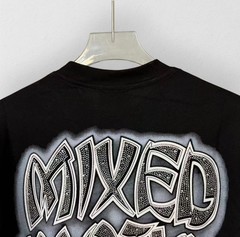 NEW 2026 Mixed Emotion Black “Seaside” Rhinestone High-Quality Men’s Tee S-XL