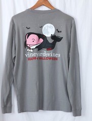 VINEYARD VINES Mens Grey Halloween T-Shirt 43 In Chst 28 In Lng Sz M EXC