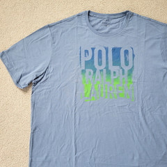 Polo Ralph Lauren Mens Ombre Graphic T Shirt Blue Classic Tee Big & Tall 2XB