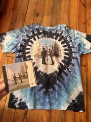 Pink Floyd Wish You Were Here Tie Dye XL Shirt Bundle With CD Front & Back Graph
