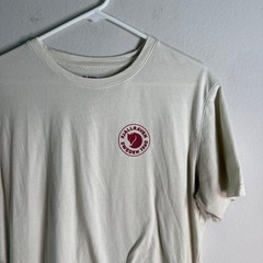 Fjallraven Mens 1960 Logo Graphic T-Shirt Cream Beige Short Sleeve Size L
