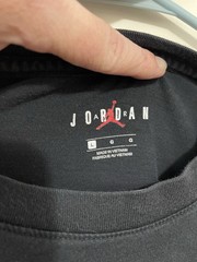 Michael Jordan Jumpman T Shirt Large Classic Logo Cement Red Black Nike 23 Bulls